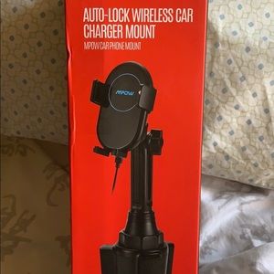 Mpow Auto-lock wireless car charger mount